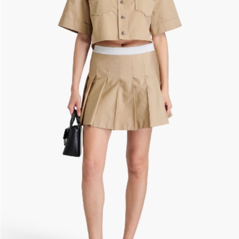 Sandro Beige and White Skirt